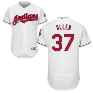 Cleveland Indians #37 Cody Allen White Flexbase Collection Stitched MLB Jersey