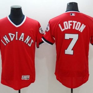 Cleveland Indians #7 Kenny Lofton Red Flexbase Collection 1978 Turn Back The Clock Stitched MLB Jersey