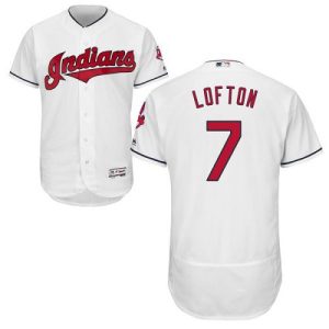 Cleveland Indians #7 Kenny Lofton White Flexbase Collection Stitched MLB Jersey