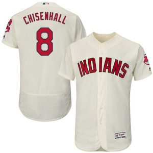 Cleveland Indians #8 Lonnie Chisenhall Cream Flexbase Collection Stitched MLB Jersey