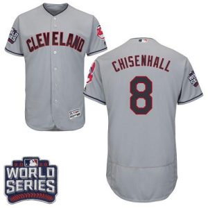 Cleveland Indians #8 Lonnie Chisenhall Grey Flexbase Collection 2016 World Series Bound Stitched MLB Jersey