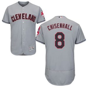 Cleveland Indians #8 Lonnie Chisenhall Grey Flexbase Collection Stitched MLB Jersey