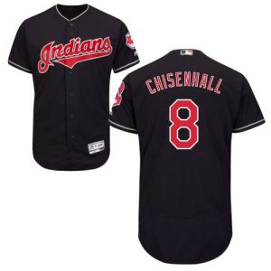 Cleveland Indians #8 Lonnie Chisenhall Navy Blue Flexbase Collection Stitched MLB Jersey