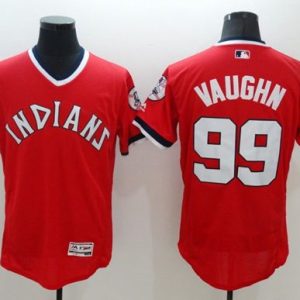 Cleveland Indians #99 Ricky Vaughn Red Flexbase Collection 1978 Turn Back The Clock Stitched MLB Jersey