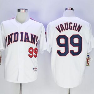 Cleveland Indians #99 Ricky Vaughn White 1978 Turn Back The Clock Stitched MLB Jersey