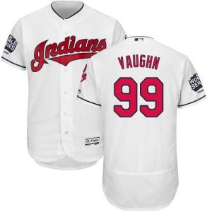 Cleveland Indians #99 Ricky Vaughn White Flexbase Collection 2016 World Series Bound Stitched MLB Jersey