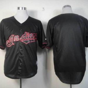 Cleveland Indians Blank Black Fashion Stitched MLB Jersey