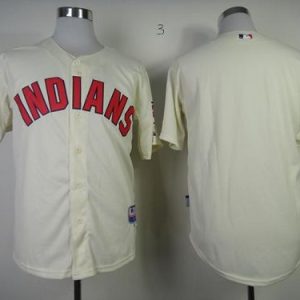 Cleveland Indians Blank Cream Cool Base Stitched MLB Jersey