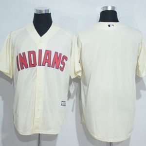 Cleveland Indians Blank Cream New Cool Base Stitched MLB Jersey