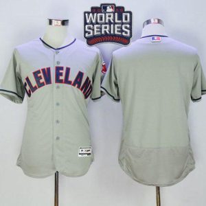 Cleveland Indians Blank Grey Flexbase Collection 2016 World Series Bound Stitched MLB Jersey