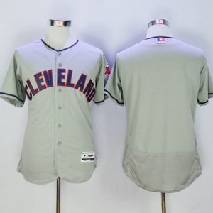 Cleveland Indians Blank Grey Flexbase Collection Stitched MLB Jersey