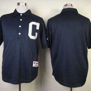 Cleveland Indians Blank Navy Blue 1902 Turn Back The Clock Stitched MLB Jersey