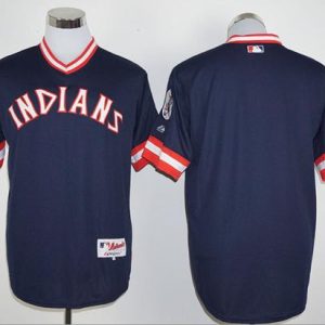 Cleveland Indians Blank Navy Blue 1976 Turn Back The Clock Stitched MLB Jersey