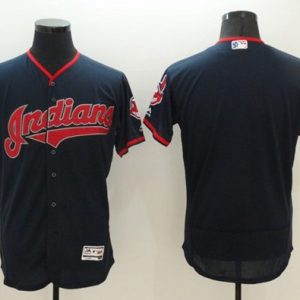 Cleveland Indians Blank Navy Blue Fashion Stars & Stripes Flexbase Stitched MLB Jersey