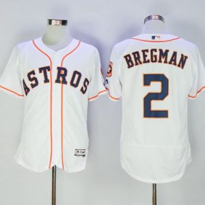 Houston Astros #2 Alex Bregman White Flexbase Collection Stitched MLB Jersey