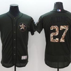 Houston Astros #27 Jose Altuve Green Flexbase Collection Salute to Service Stitched MLB Jersey