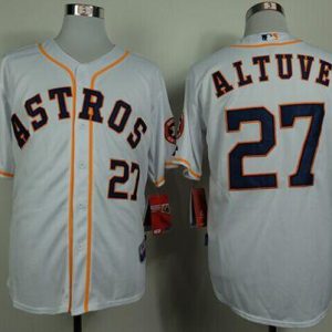 Houston Astros #27 Jose Altuve White Cool Base Stitched MLB Jersey