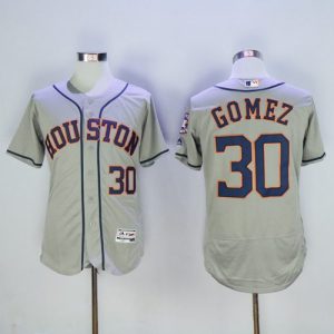 Houston Astros #30 Carlos Gomez Grey Flexbase Collection Stitched MLB Jersey