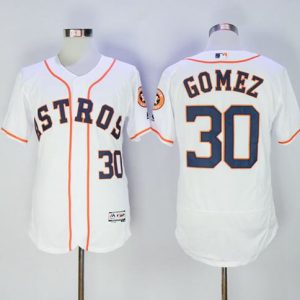 Houston Astros #30 Carlos Gomez White Flexbase Collection Stitched MLB Jersey