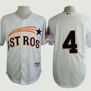 Houston Astros #4 George Springer White 1965 Turn Back The Clock Stitched MLB Jersey