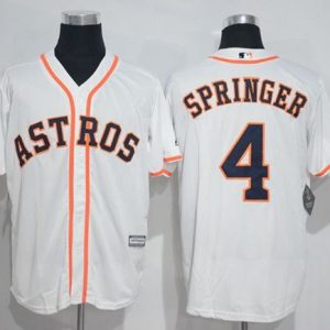 Houston Astros #4 George Springer White New Cool Base Stitched MLB Jersey