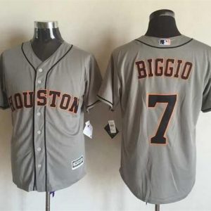 Houston Astros #7 Craig Biggio Grey New Cool Base Stitched MLB Jersey