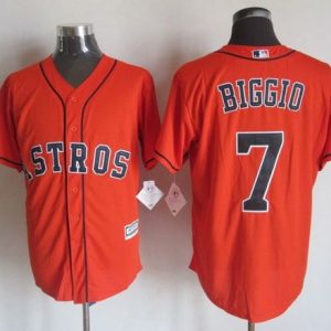 Houston Astros #7 Craig Biggio Orange New Cool Base Stitched MLB Jersey