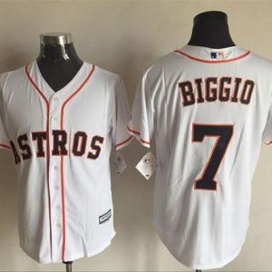 Houston Astros #7 Craig Biggio White New Cool Base Stitched MLB Jersey