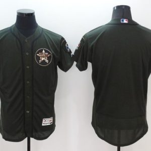 Houston Astros Blank Green Flexbase Collection Salute to Service Stitched MLB Jersey