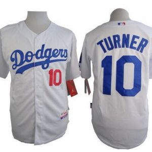 Los Angeles Dodgers #10 Justin Turner White Cool Base Stitched MLB Jersey