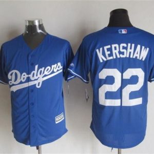 Los Angeles Dodgers #22 Clayton Kershaw Blue New Cool Base Stitched MLB Jersey