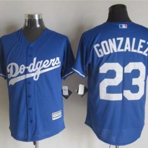 Los Angeles Dodgers #23 Adrian Gonzalez Blue New Cool Base Stitched MLB Jersey