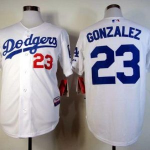 Los Angeles Dodgers #23 Adrian Gonzalez White Cool Base Stitched MLB Jersey