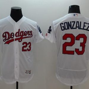 Los Angeles Dodgers #23 Adrian Gonzalez White Fashion Stars & Stripes Flexbase Stitched MLB Jersey