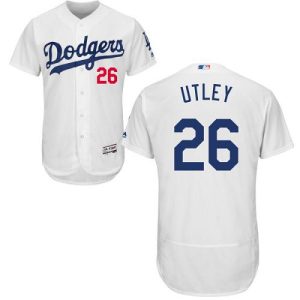 Los Angeles Dodgers #26 Chase Utley White Flexbase Collection Stitched MLB Jersey