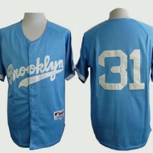 Los Angeles Dodgers #31 Joc Pederson Light Blue Cooperstown Stitched MLB Jersey