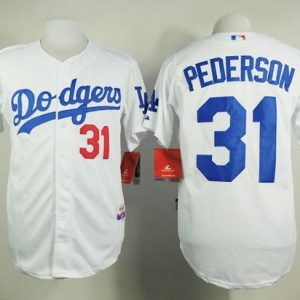 Los Angeles Dodgers #31 Joc Pederson White Cool Base Stitched MLB Jersey