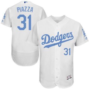 Los Angeles Dodgers #31 Mike Piazza White Flexbase Collection 2016 Father's Day Stitched MLB Jersey