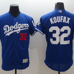 Los Angeles Dodgers #32 Sandy Koufax Blue Flexbase Collection Stitched MLB Jersey