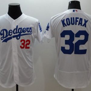 Los Angeles Dodgers #32 Sandy Koufax White Flexbase Collection Stitched MLB Jersey