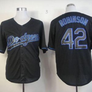 Los Angeles Dodgers #42 Jackie Robinson Black Fashion Stitched MLB Jersey