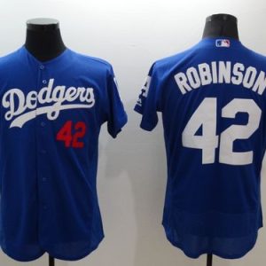 Los Angeles Dodgers #42 Jackie Robinson Blue Flexbase Collection Stitched MLB Jersey