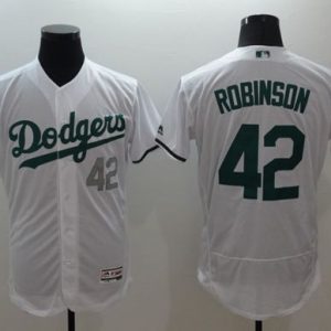 Los Angeles Dodgers #42 Jackie Robinson White Celtic Flexbase Collection Stitched MLB Jersey