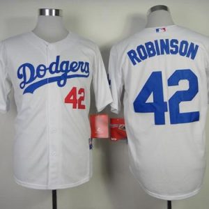 Los Angeles Dodgers #42 Jackie Robinson White Cool Base Stitched MLB Jersey