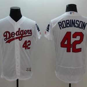 Los Angeles Dodgers #42 Jackie Robinson White Fashion Stars & Stripes Flexbase Stitched MLB Jersey