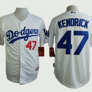 Los Angeles Dodgers #47 Howie Kendrick White Cool Base Stitched MLB Jersey