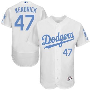 Los Angeles Dodgers #47 Howie Kendrick White Flexbase Collection 2016 Father's Day Stitched MLB Jersey