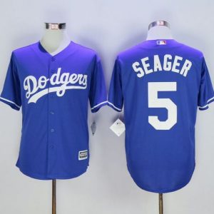 Los Angeles Dodgers #5 Corey Seager Blue New Cool Base Stitched MLB Jersey