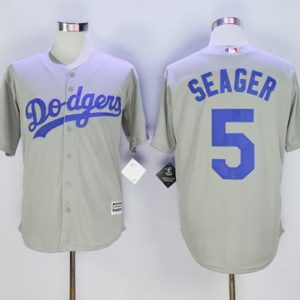 Los Angeles Dodgers #5 Corey Seager Grey New Cool Base Stitched MLB Jersey