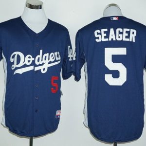 Los Angeles Dodgers #5 Corey Seager Navy Blue Cooperstown Stitched MLB Jersey